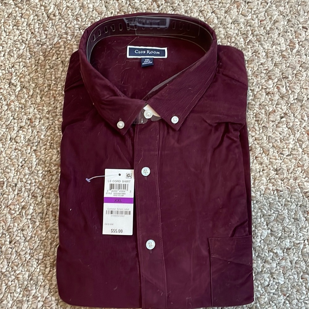 NWT Men’s XXL corduroy button down